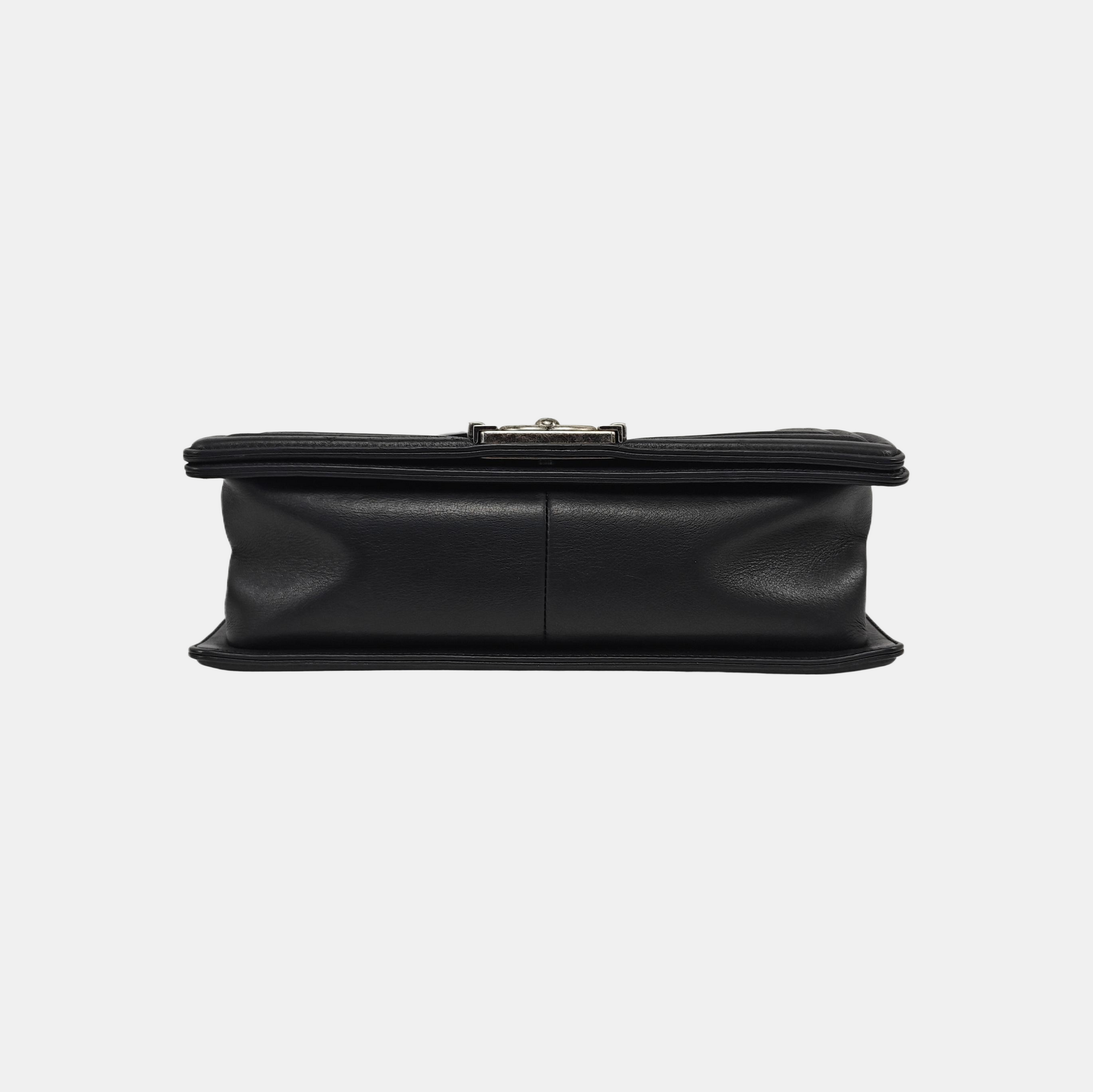 BOY CHANEL Quilted Calfskin Black