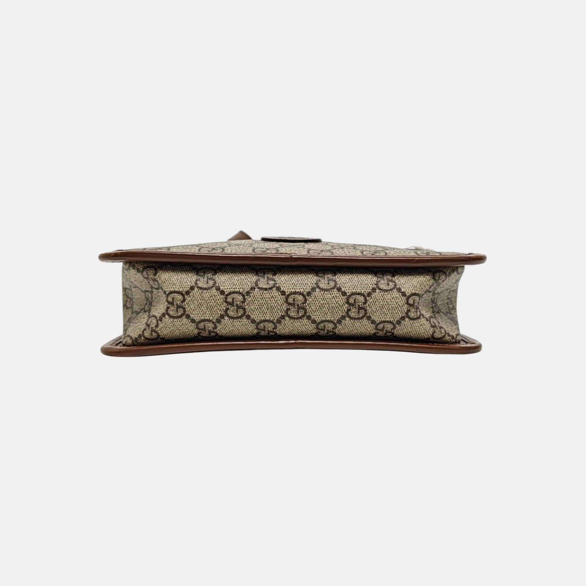 GG Supreme Mini Monogram Coated Canvas Beige
