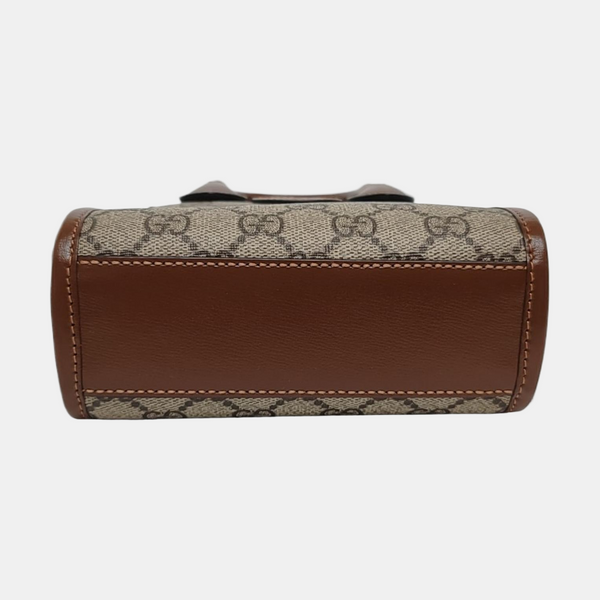Retro Mini Monogram Coated Canvas Beige
