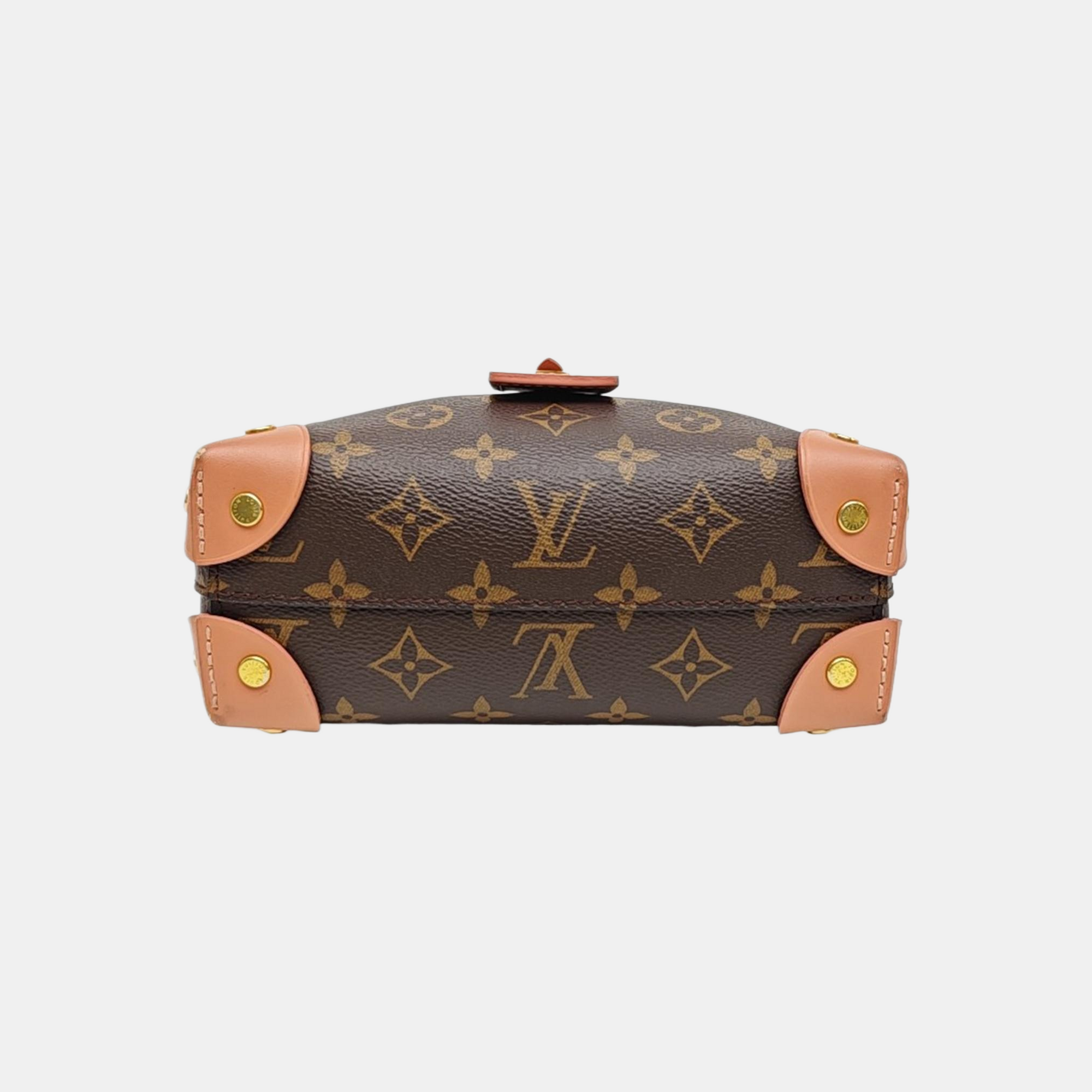 PETITE MALLE Monogram Coated Canvas Brown