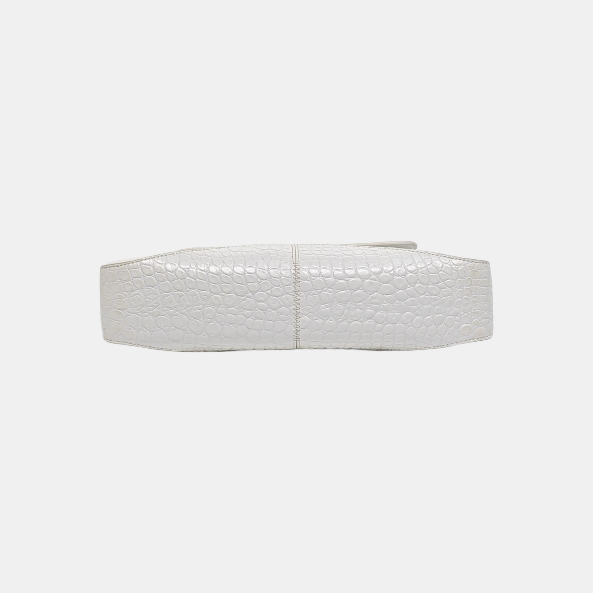 Calfskin Top Handle Bag White