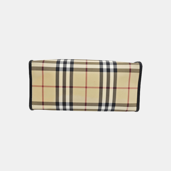 Coated Canvas Top Handle Bag Multicolor
