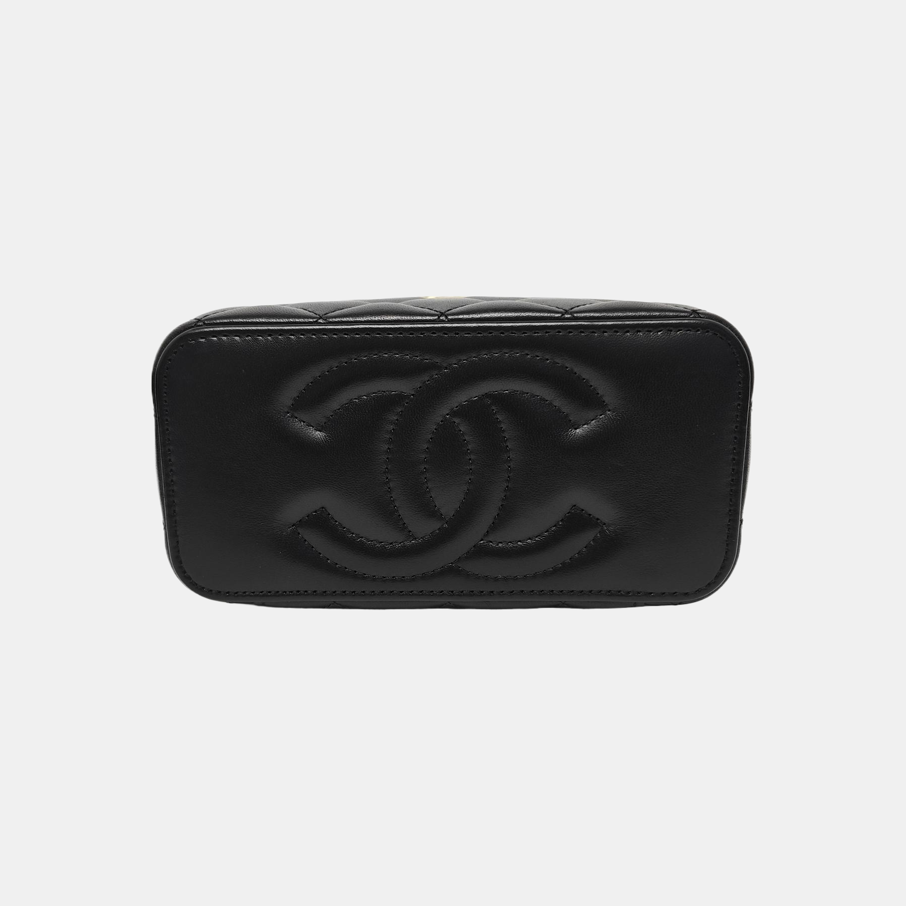 VANITY CASE Small Quilted Lambskin Black