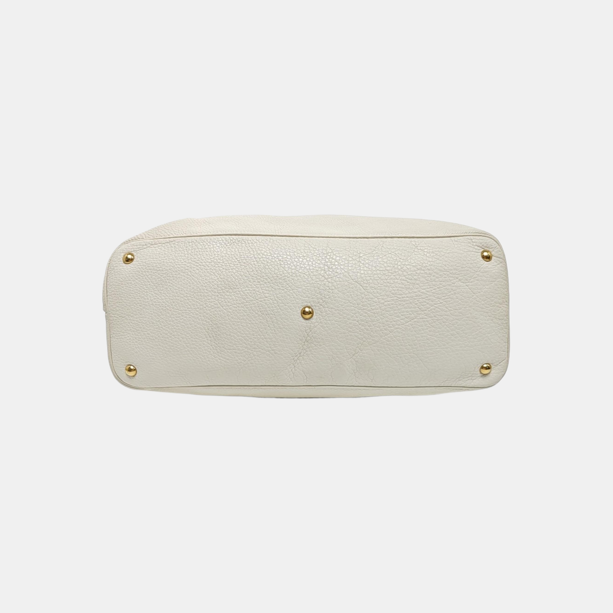 Calfskin Shoulder Bag White