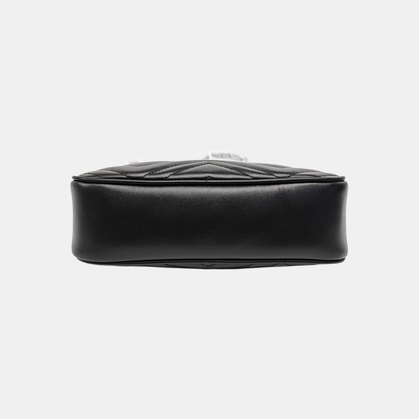GG Marmont Small Quilted Calfskin Black