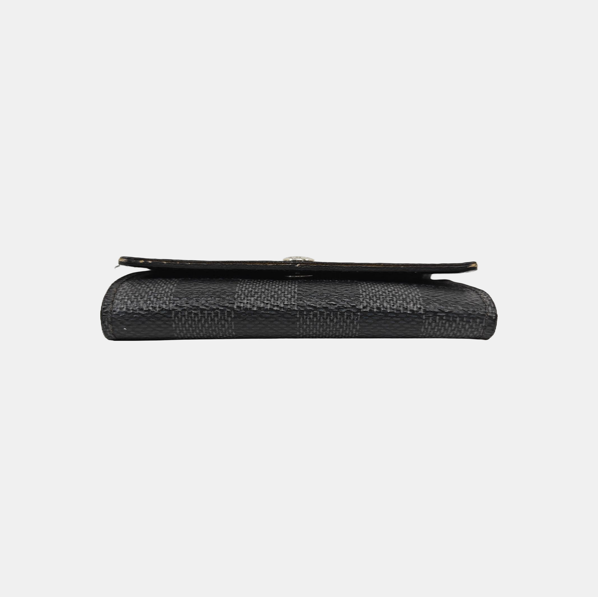 Damier Graphite Coated Canvas Key Pouch Black