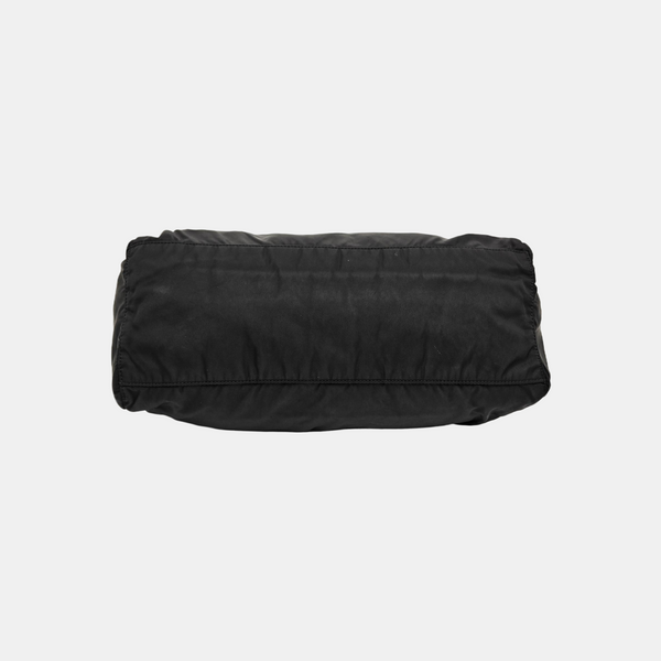 Nylon Top Handle Bag Black