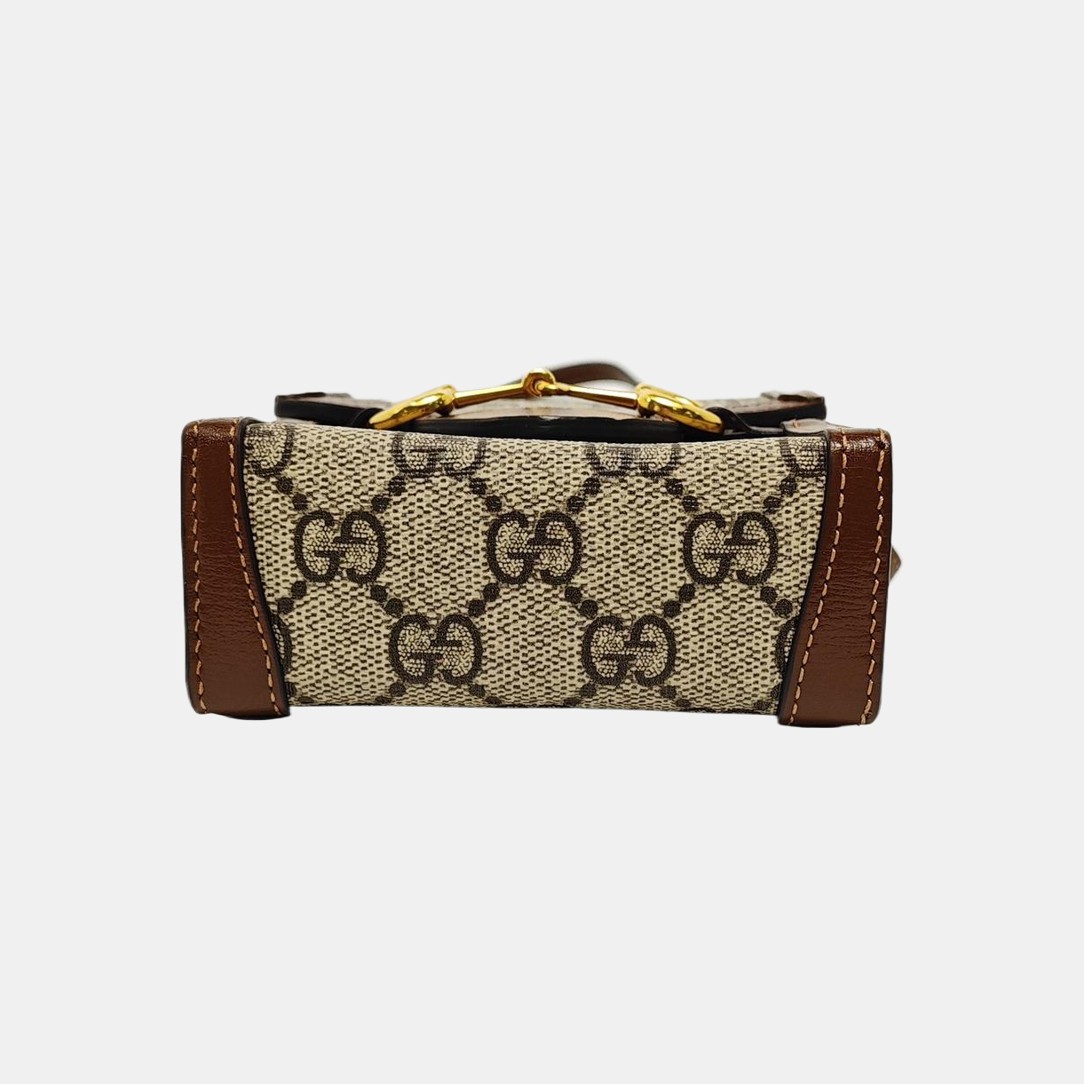 Mini Horsebit 1955 de lona revestida beige