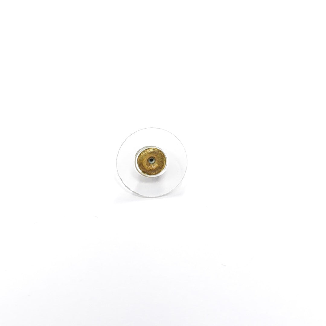 CC Logo Metal Gold Stud Earrings