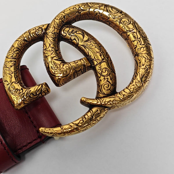 Leather Belt Red