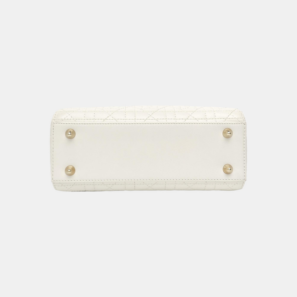 Lady Dior Small Quilted Lambskin White