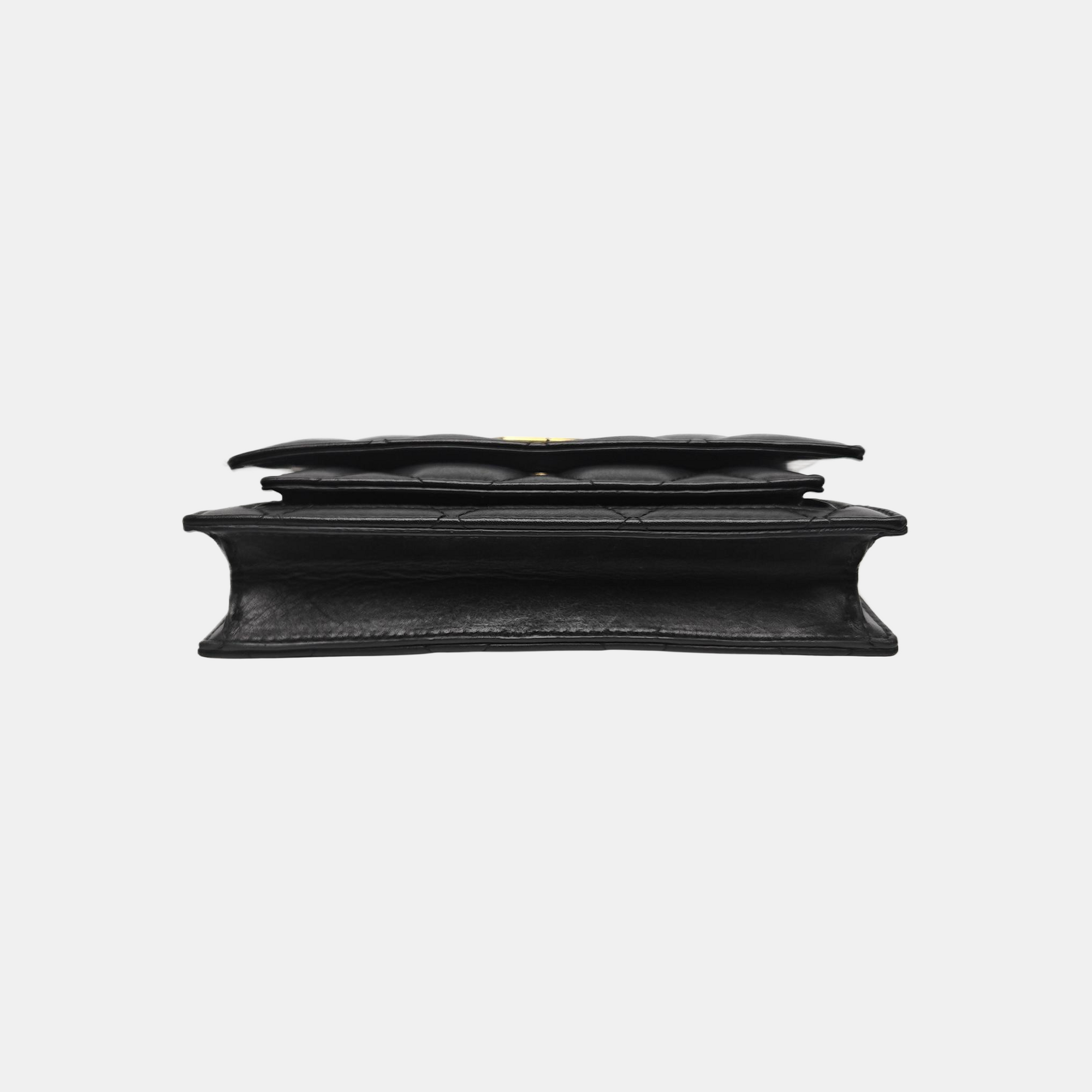 Sharp Quilted Calfskin Black