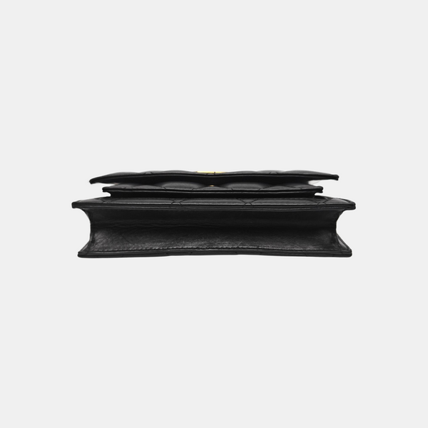 Sharp Quilted Calfskin Black