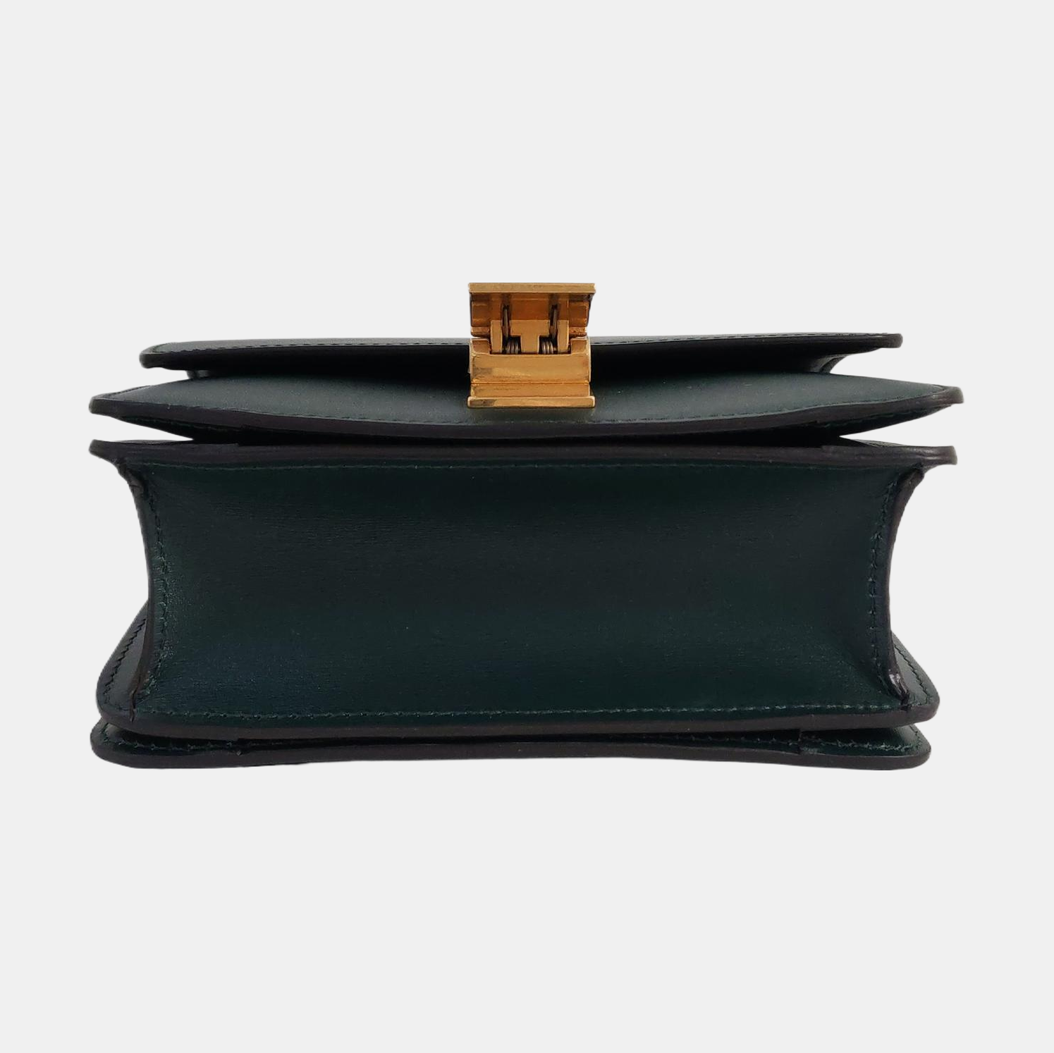 Authenticated pre-owned  CLASSIC BOX Mini Calfskin Green - Shoulder Bag at Looply