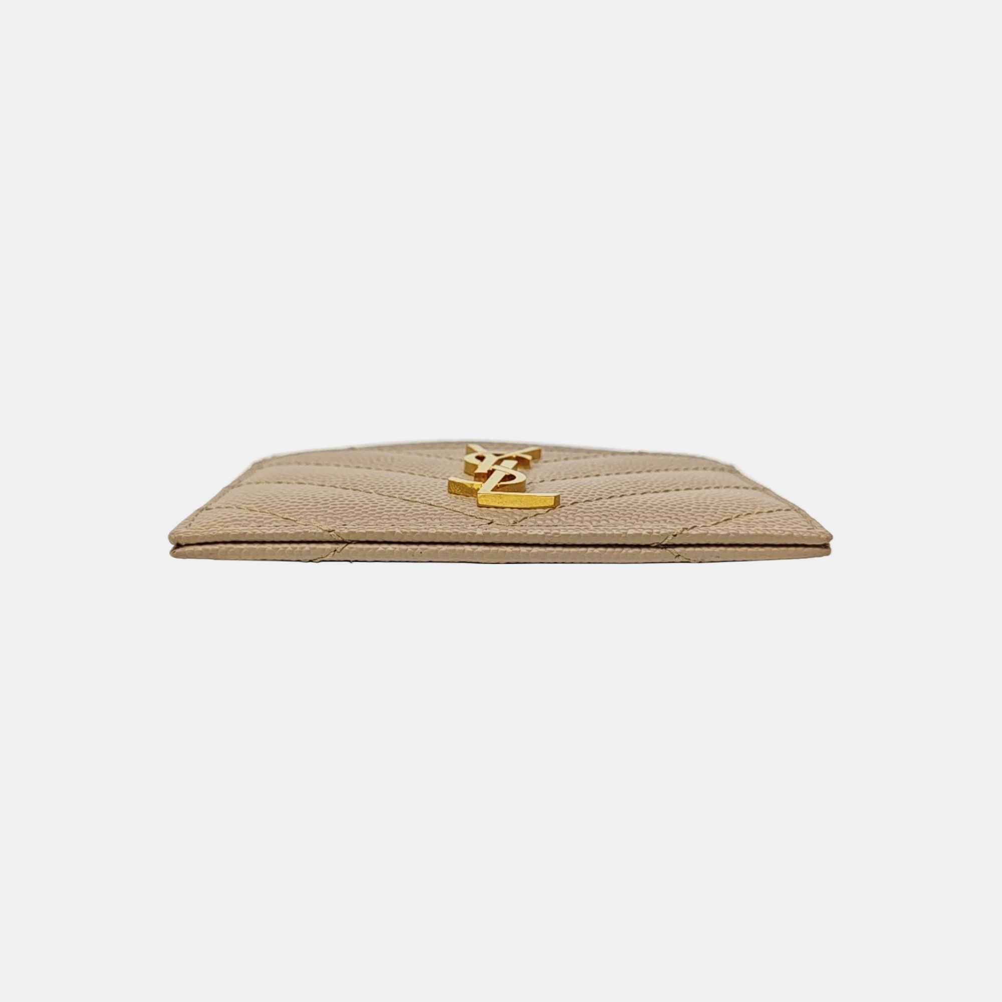 MONOGRAM Quilted Calfskin Brown Card Holder