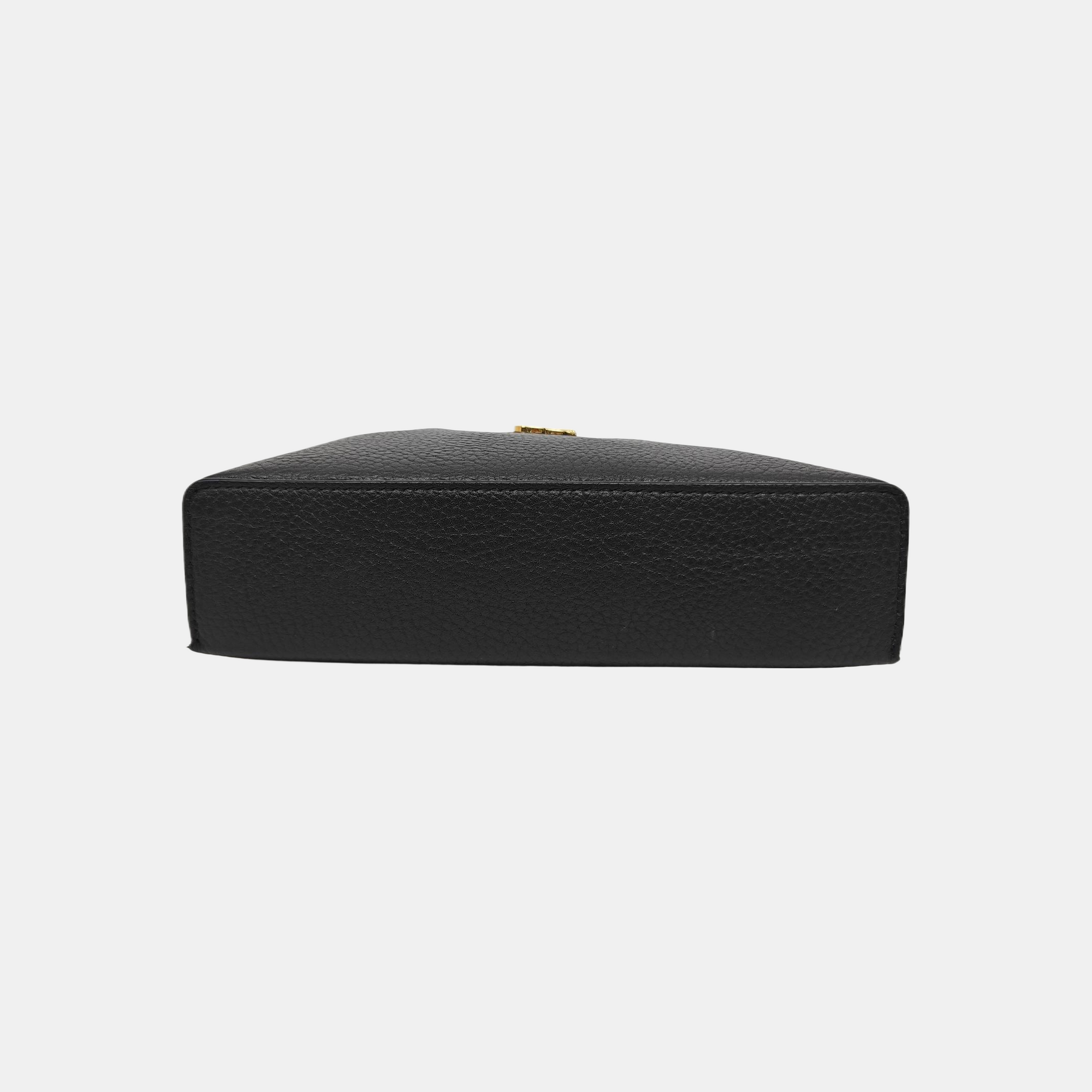 Calfskin Shoulder Bag Small Black