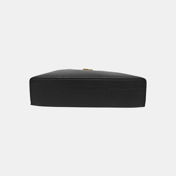 Calfskin Shoulder Bag Small Black