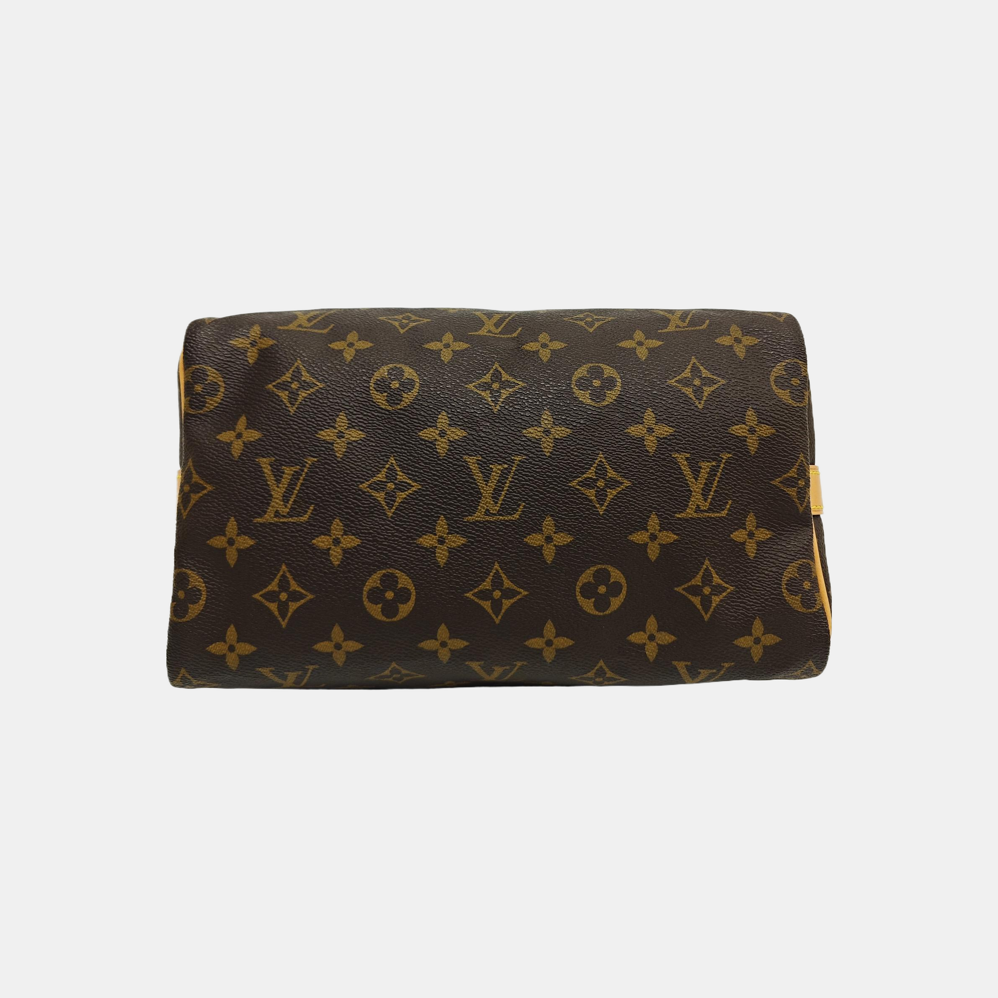 SPEEDY 25 Monogram Coated Canvas Brown