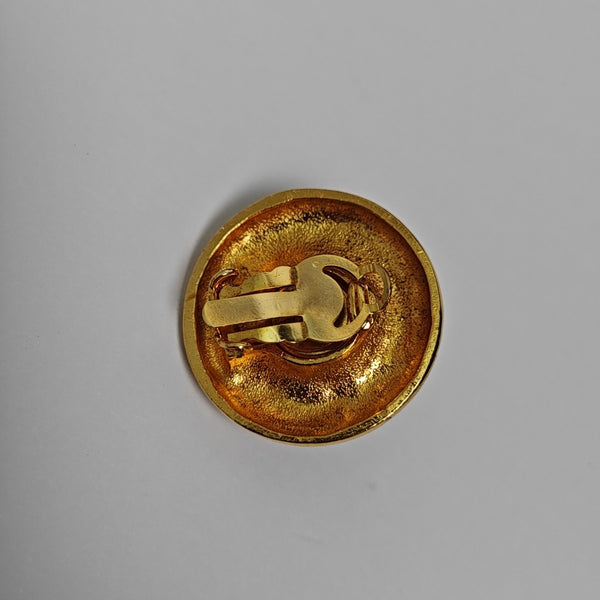 Metal Gold Clip On Earrings