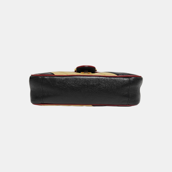 GG Marmont Medium Quilted Calfskin Multicolor