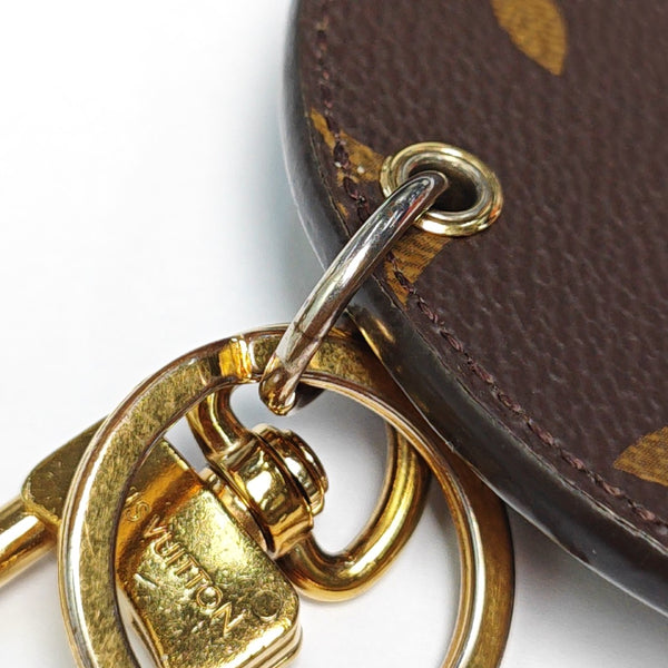 Coated Canvas Bag Charm Brown