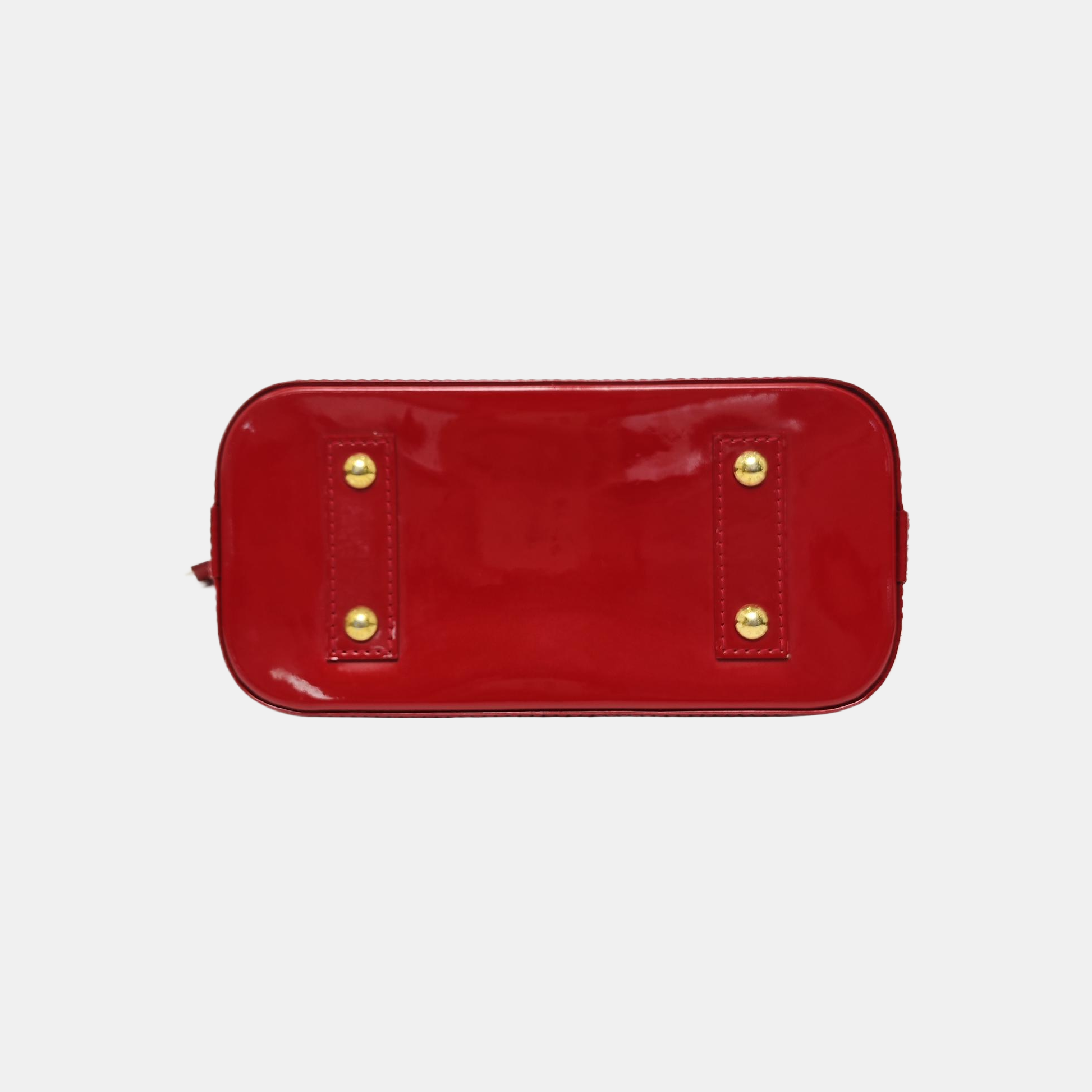 ALMA BB Monogram Patent Leather Red