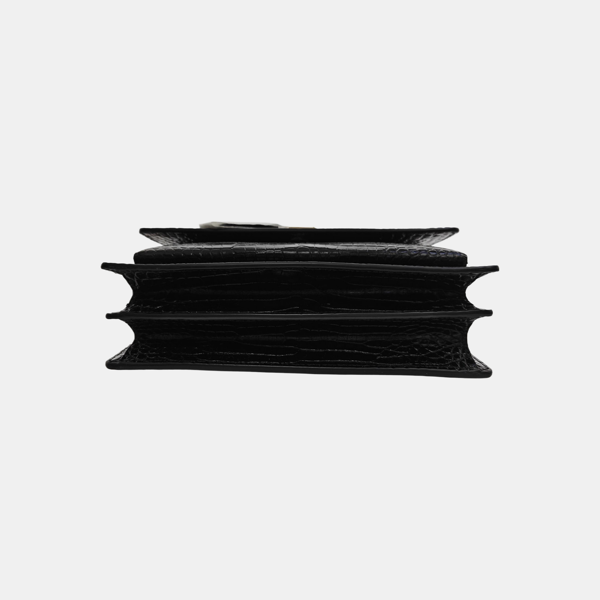 SUNSET Medium Calfskin Black