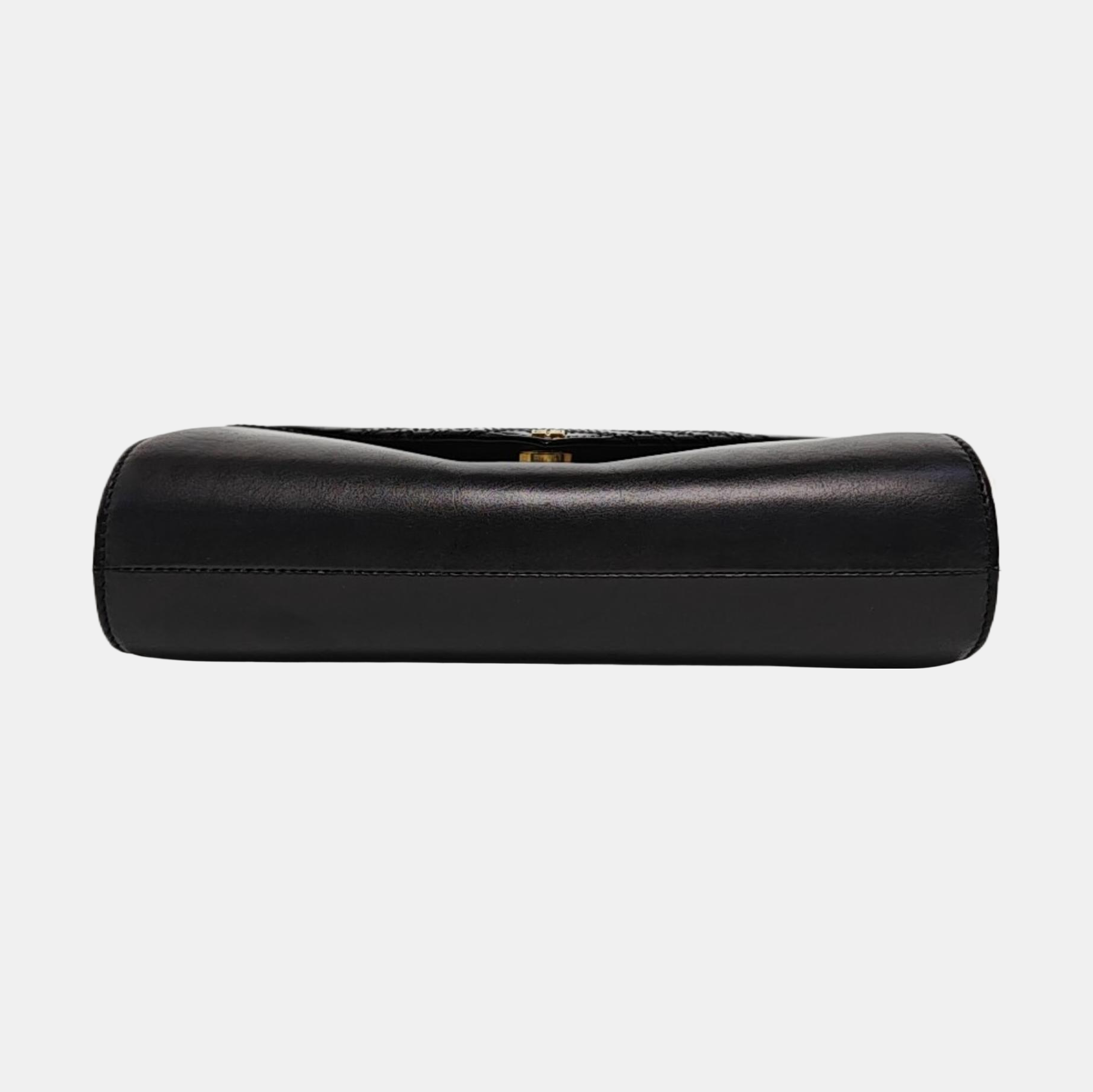 Calfskin Shoulder Bag Black