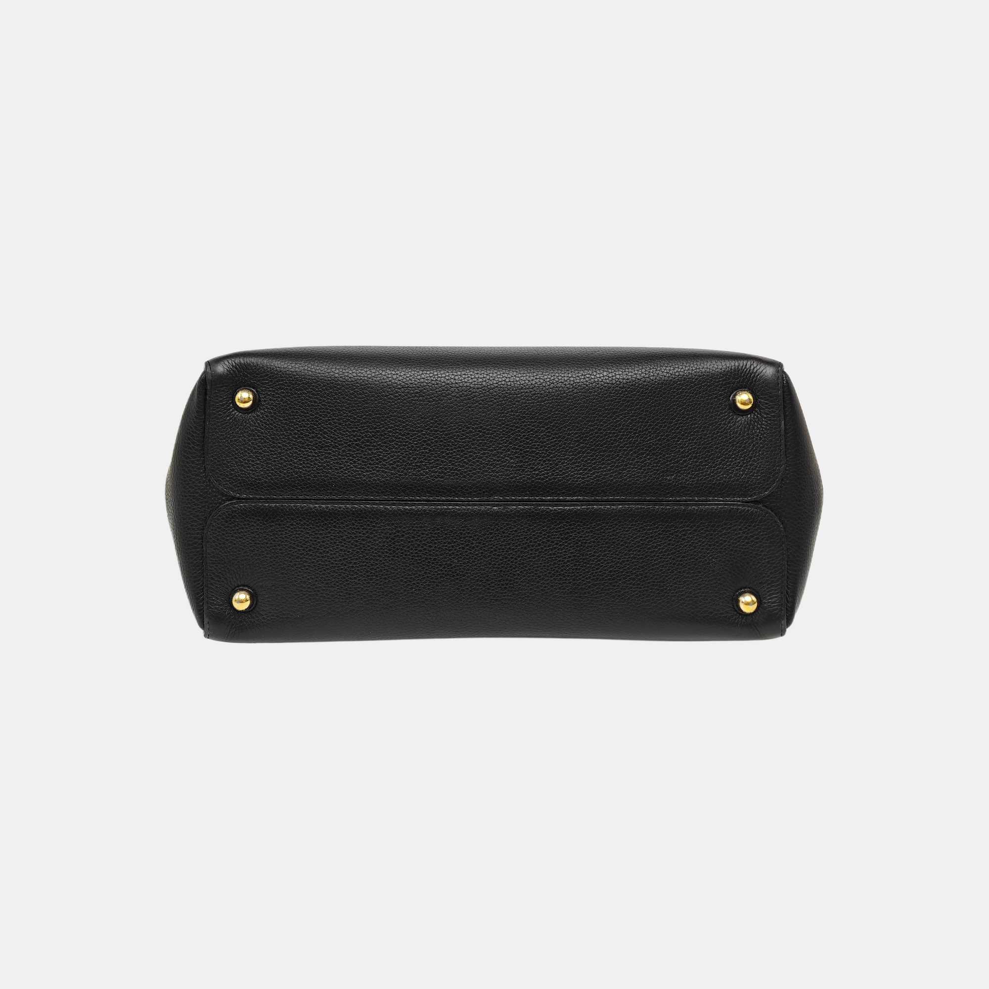 Calfskin Top Handle Bag Black