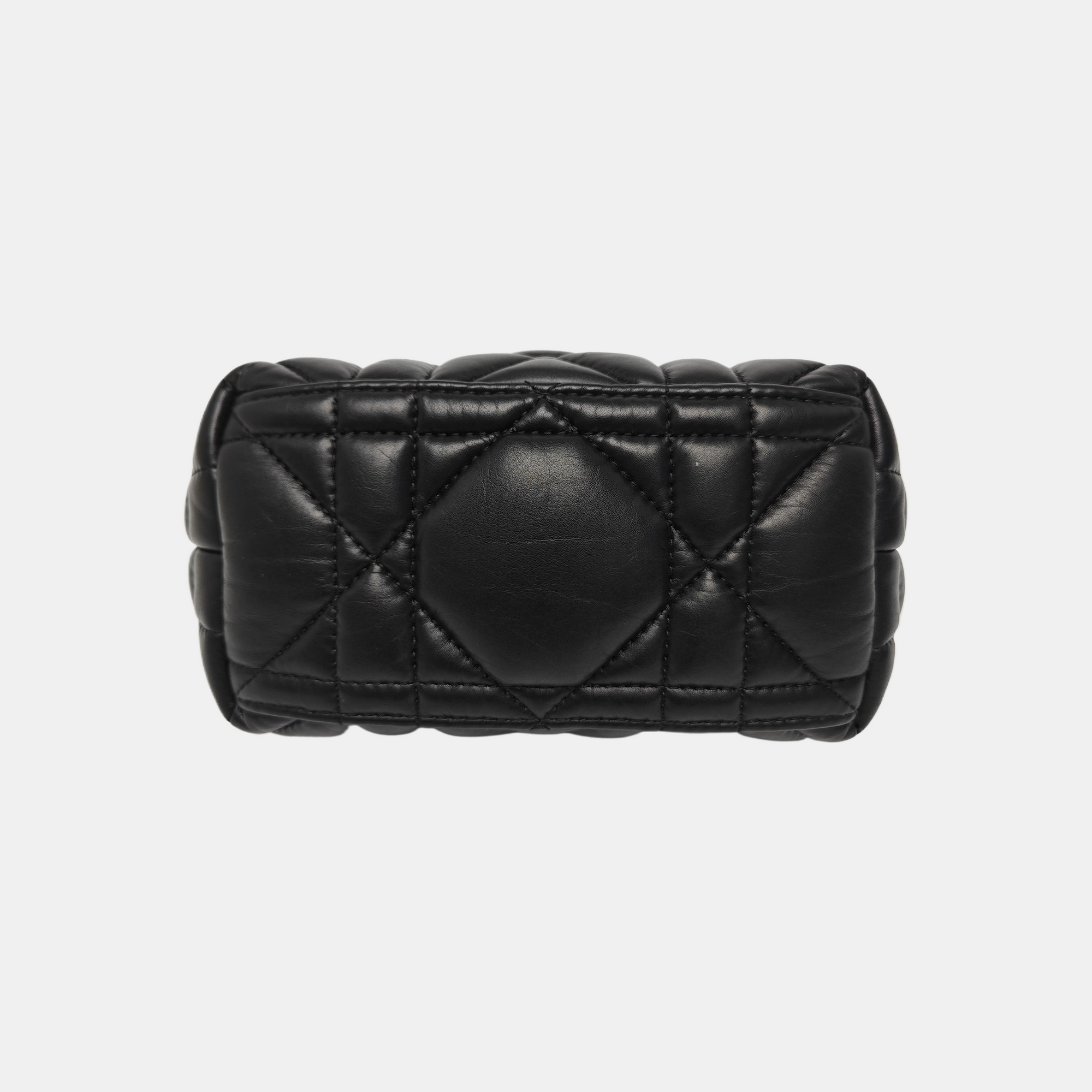 Diortravel Nomad Small Cannage Calfskin Black