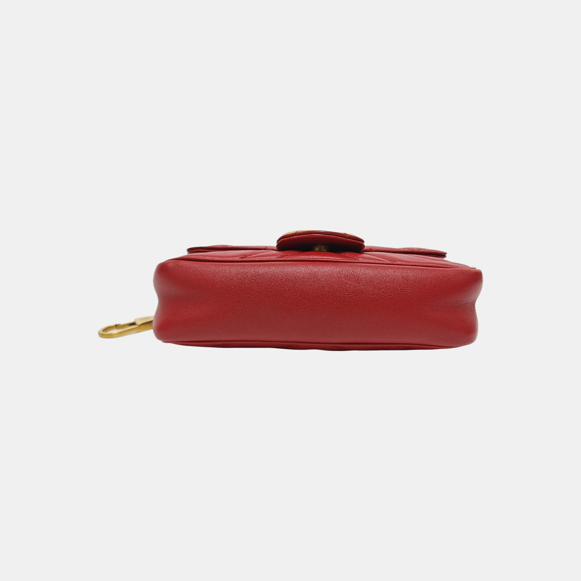 GG Marmont Mini Quilted Calfskin Red
