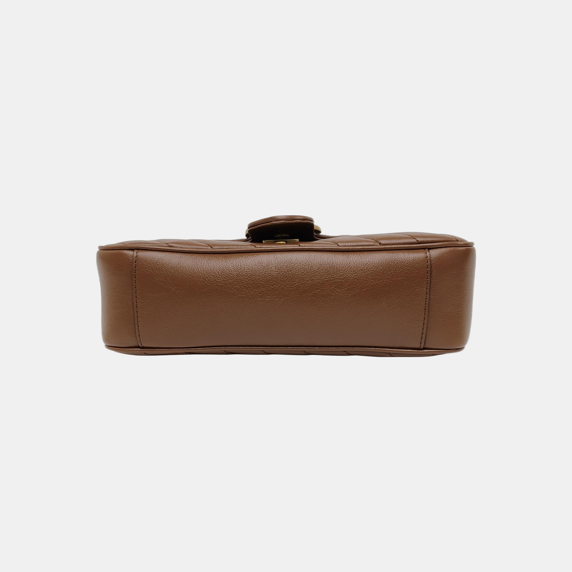 GG Marmont Medium Quilted Calfskin Brown