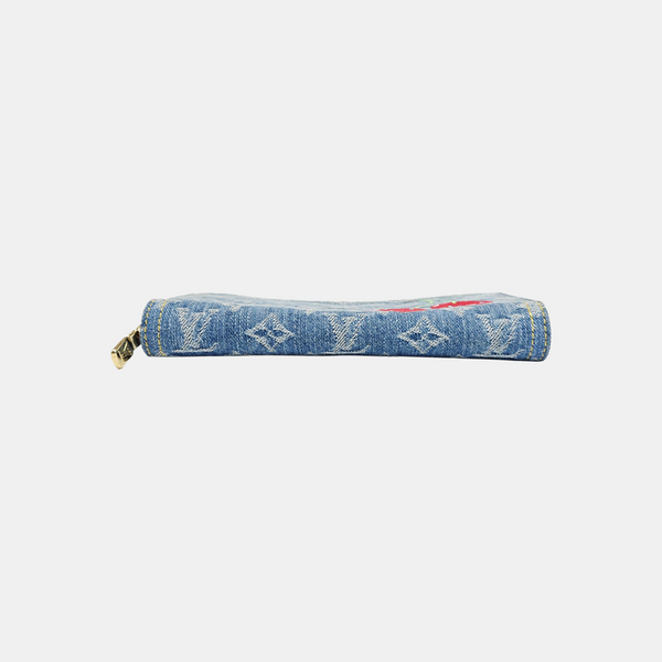 Monogram Fabric Wallet Blue