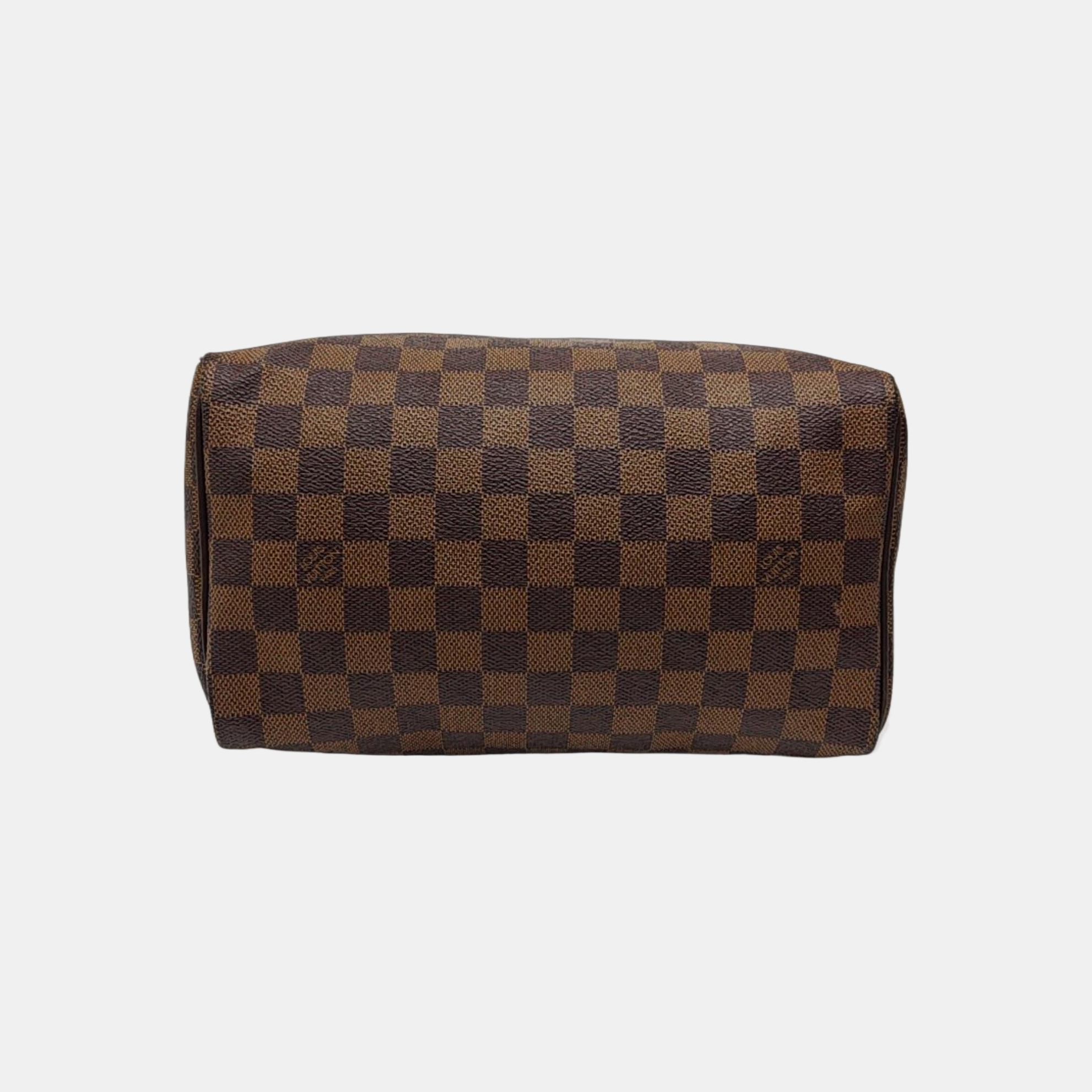 SPEEDY 25 Damier Ebene Coated Canvas Brown