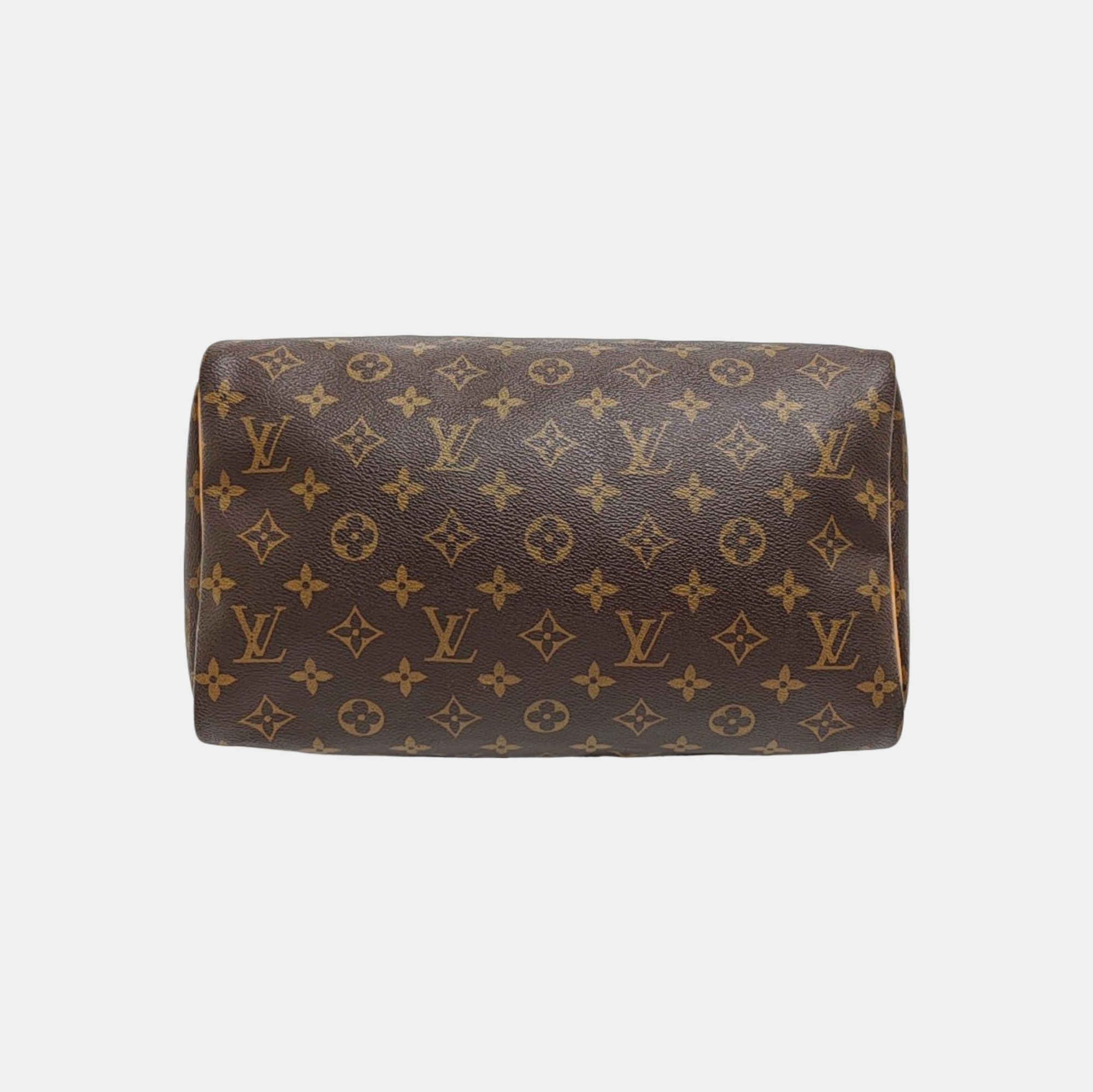 SPEEDY 30 Monogram Coated Canvas Brown