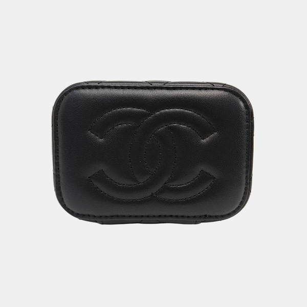 VANITY CASE Small Quilted Lambskin Black