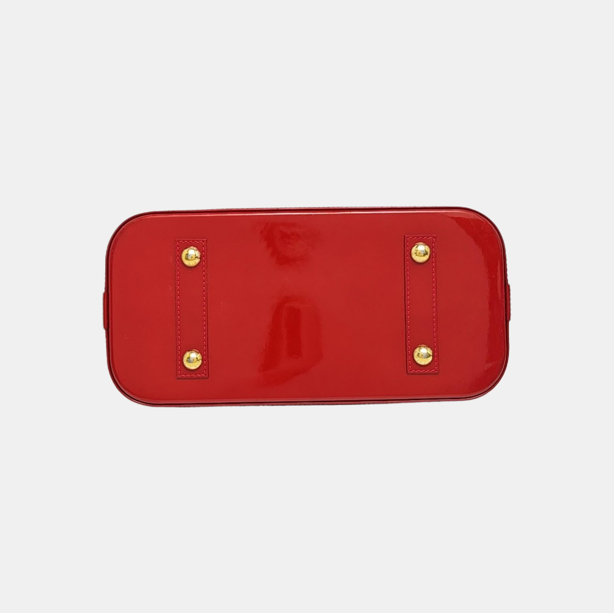 ALMA PM Monogram Patent Leather Red