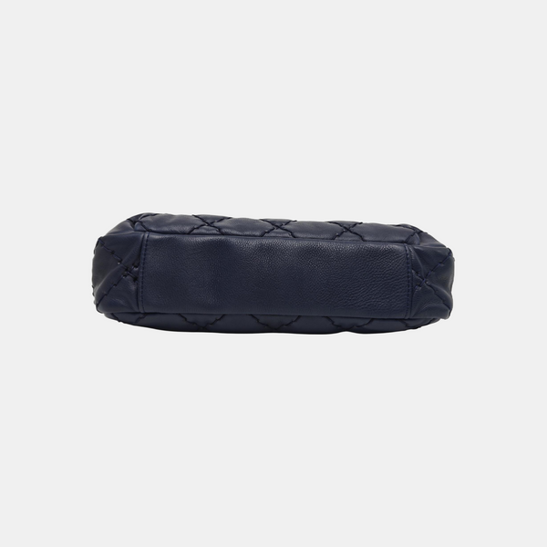 Quilted Calfskin Shoulder Bag Blue