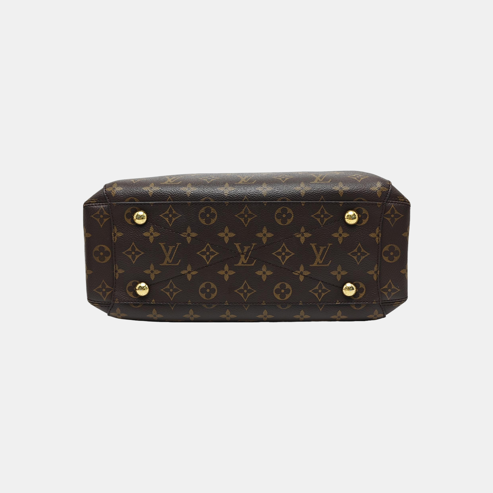 MONTAIGNE MM Monogram Coated Canvas Brown