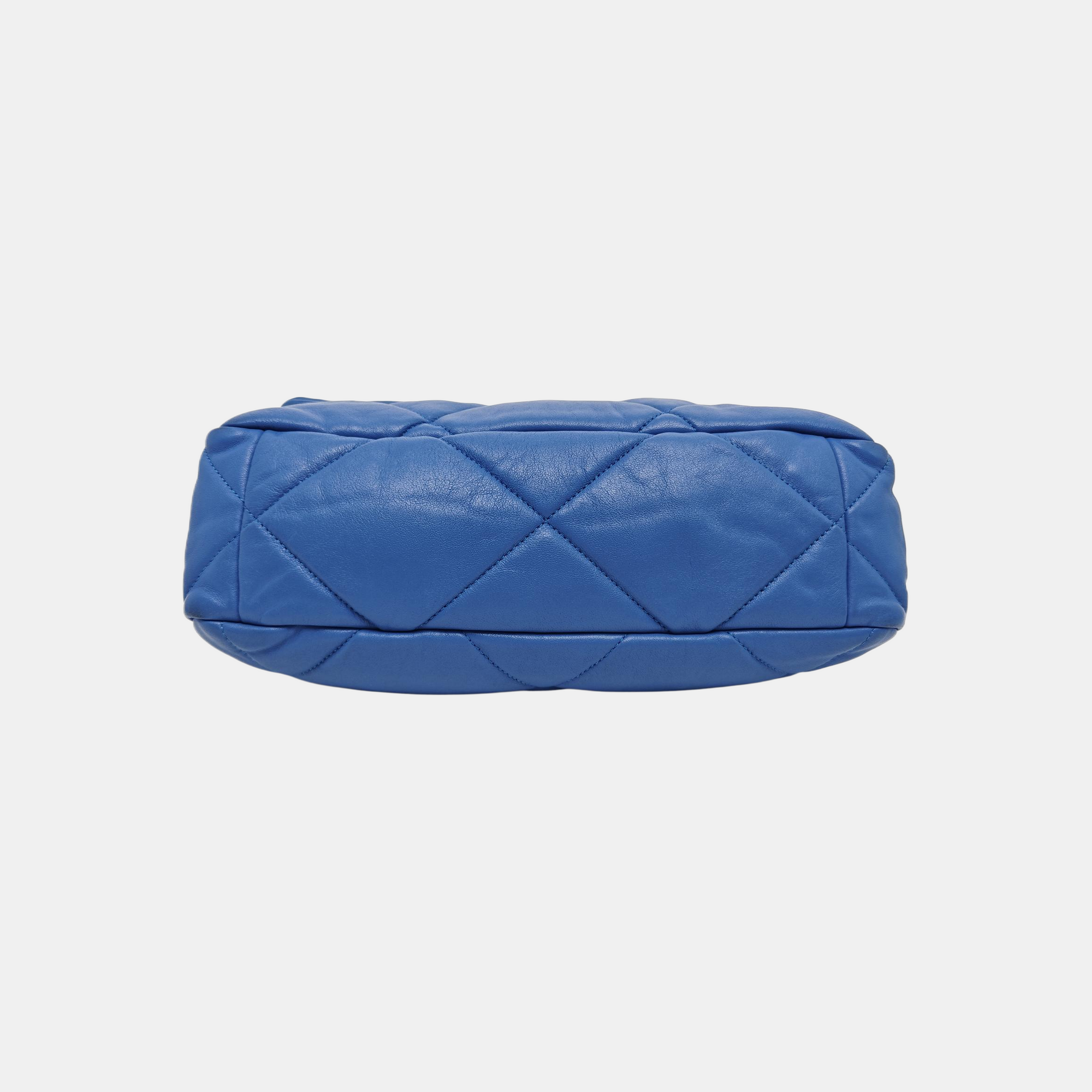 CHANEL 19 Large Quilted Lambskin Blue