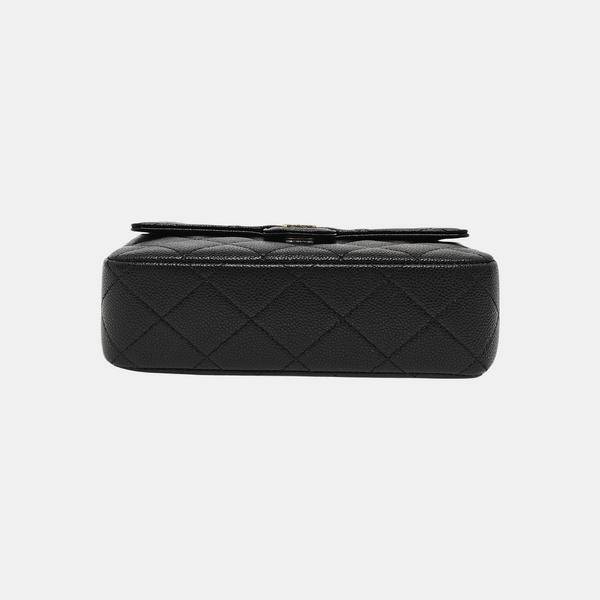 Quilted Grained Calfskin Black