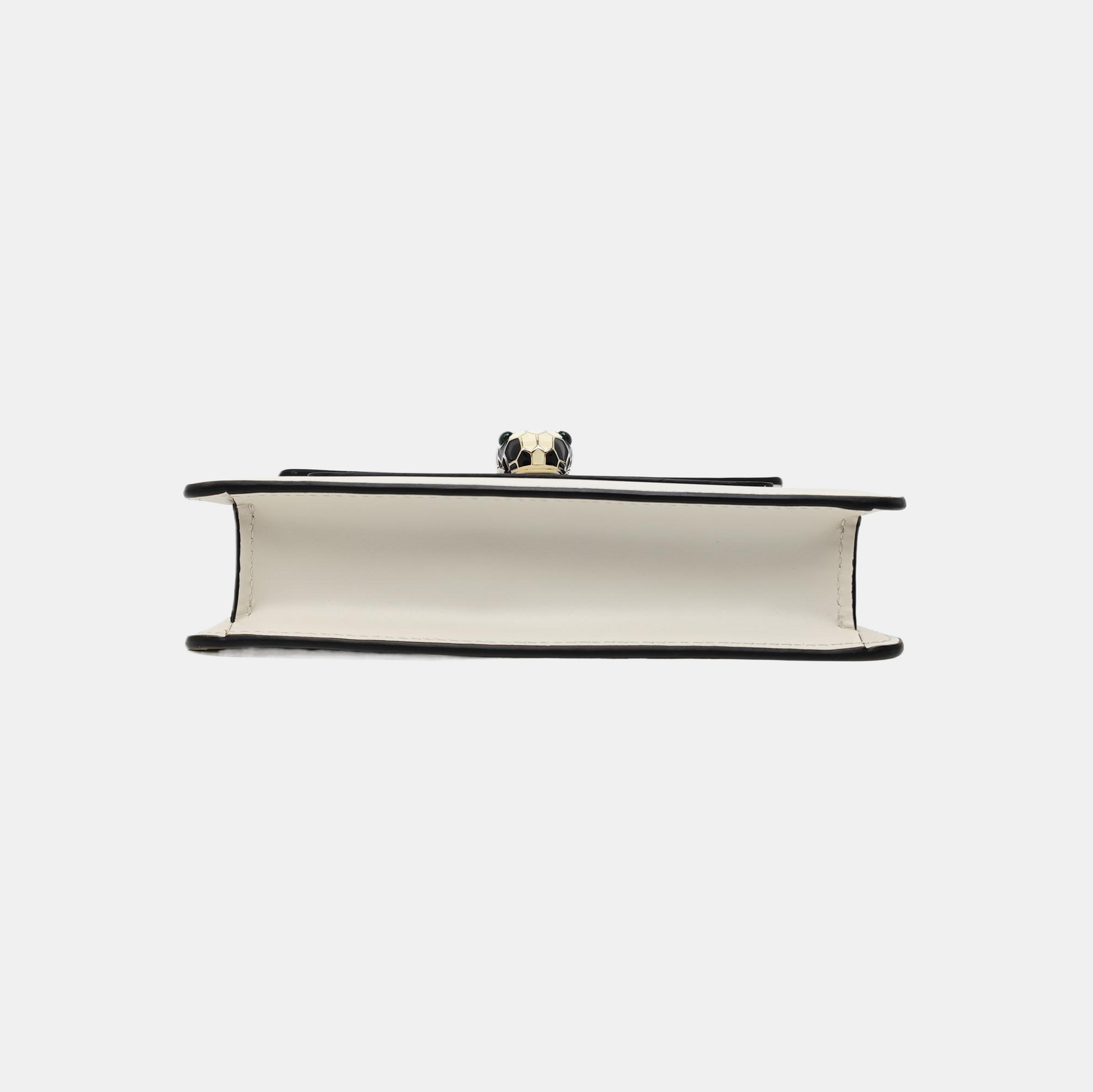SERPENTI FOREVER Small Calfskin White