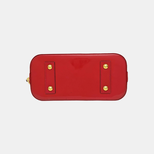 ALMA BB Monogram Patent Leather Red