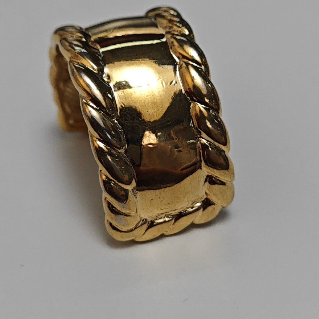 Metal Gold Clip On Earrings