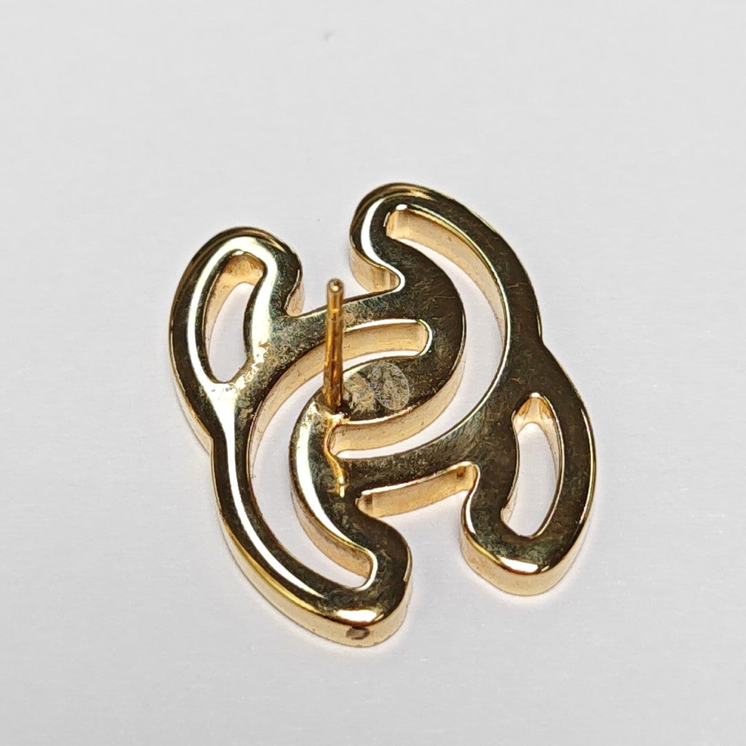 Metal Gold Stud Earrings