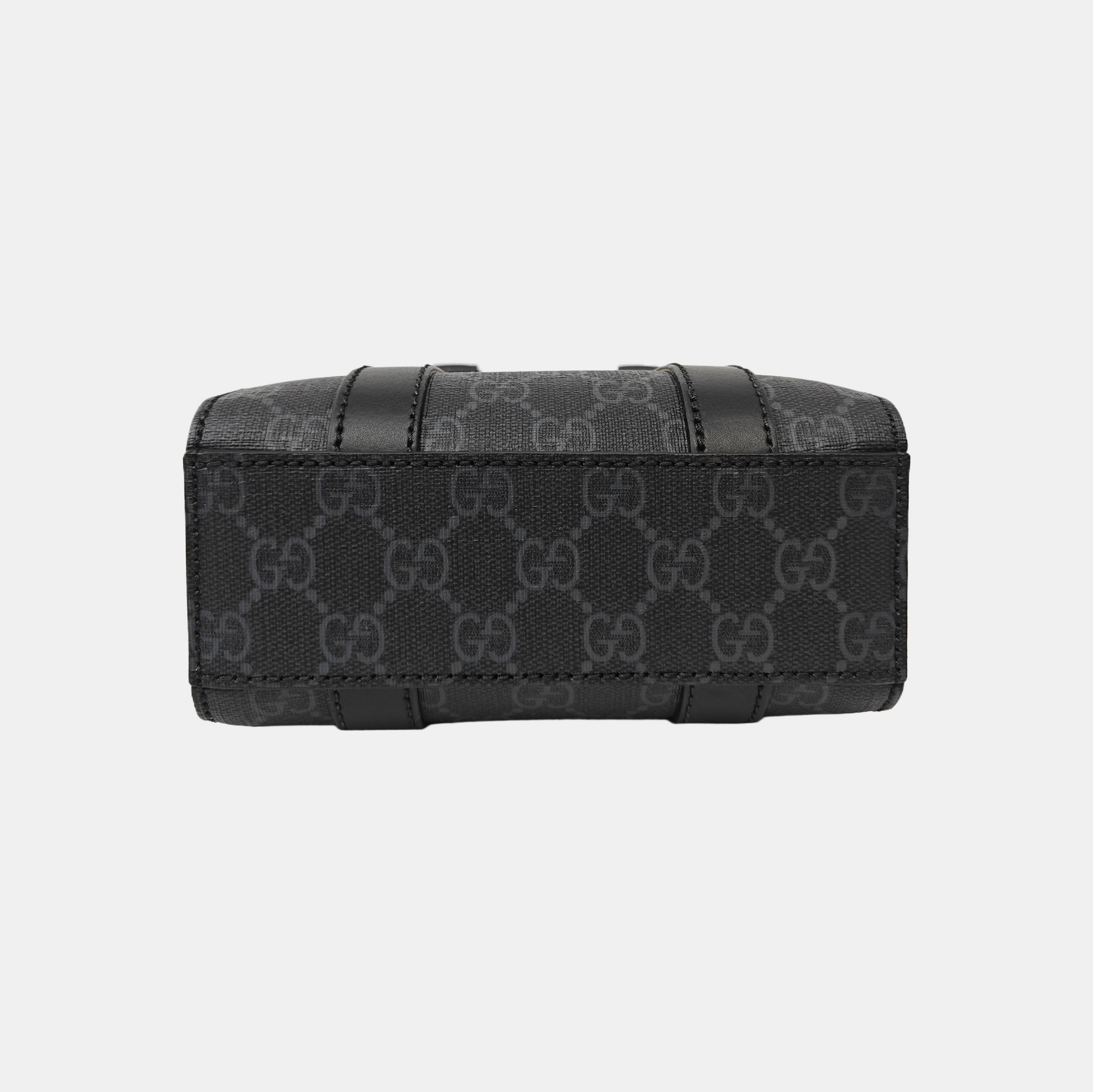 Coated Canvas Tote Bag Mini Black