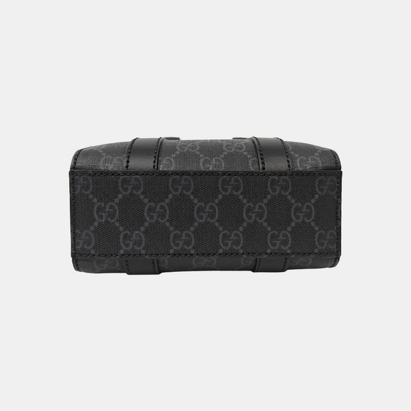 Coated Canvas Tote Bag Mini Black