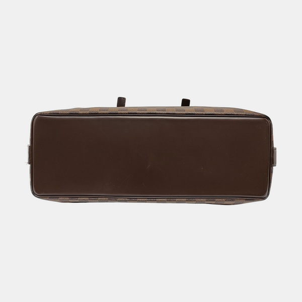 CHELSEA Damier Ebene Coated Canvas Brown