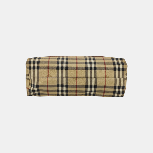 Coated Canvas Shoulder Bag Brown