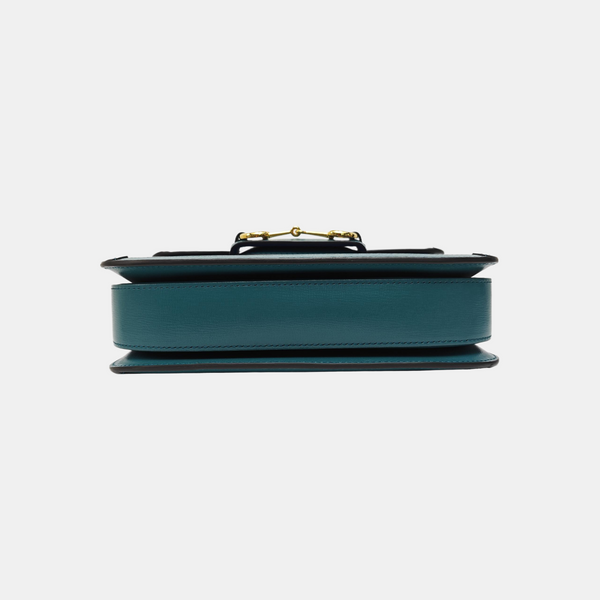 Horsebit 1955 Small Quilted Calfskin Blue